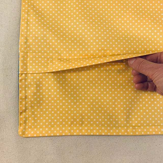 Contemporary Designer Vicki Payne Free Spirit Yellow & Cream Polka Dot Pillow Covers- Pair For Sale - Image 3 of 5