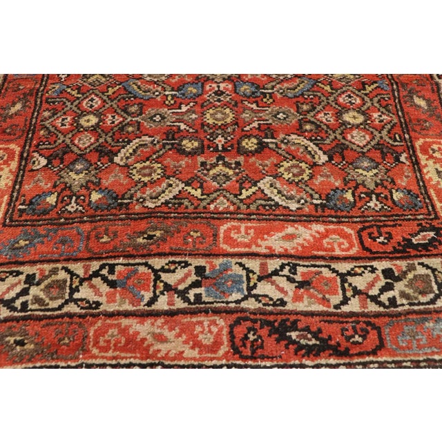 Red Antique Persian Malayer Runner - 03’03 x 13’02 For Sale - Image 8 of 12