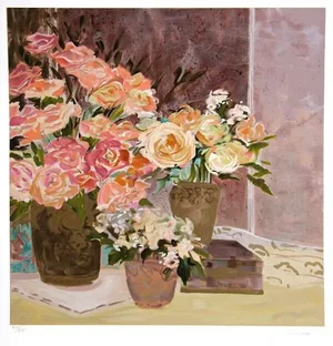 Ellen Gunn, "Floral Sensation," Silkscreen