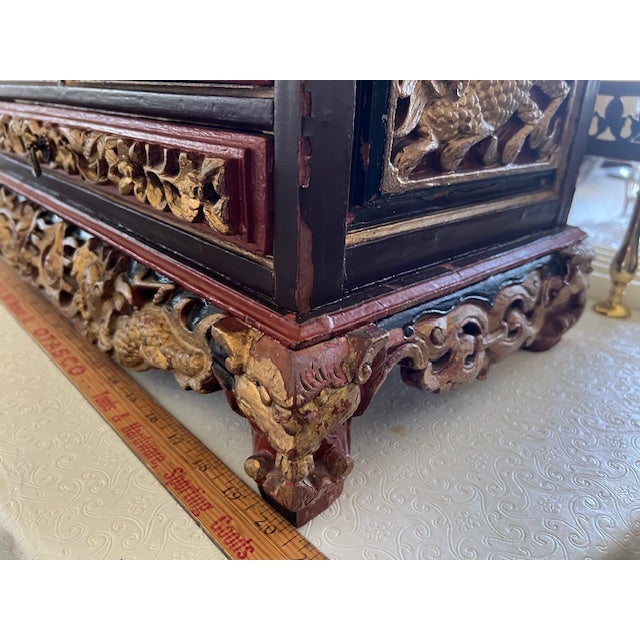 Antique Chinese Gilded Jewelry Box For Sale - Image 13 of 17