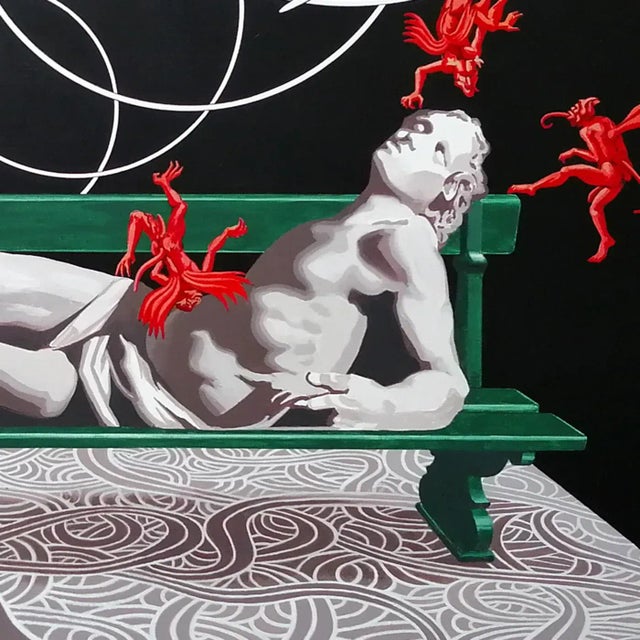 « saget pop portrait » technique: acrylic paint on canvas dimensions : 100 x 100 cm year of creation : 2020 signature at...