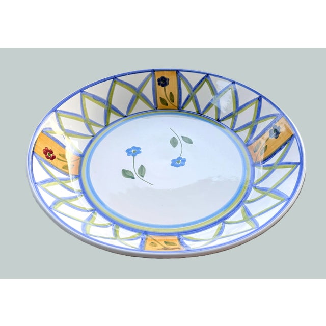 2000 - 2009 Italian Hand Painted Pasta Serving Bowl For Sale - Image 5 of 10