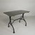 This table, which was used by a French café for many years, is in good condition. The steel is clear lacquered. Height: 71...