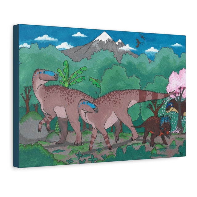 Atelier Aria Lumae Kai Hanna Van Wouden Dinosaur Paradigm Original Gouache Fine Art Cotton Rag Gallery Board Print 24 X 18 For Sale - Image 4 of 15
