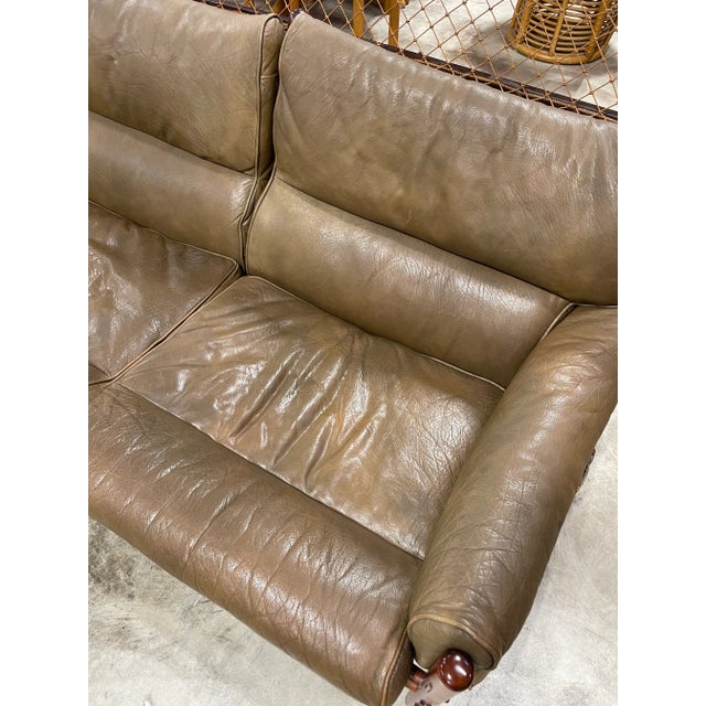 1970s Arne Norell “Kontiki” Safari Leather Sofa For Sale - Image 11 of 13