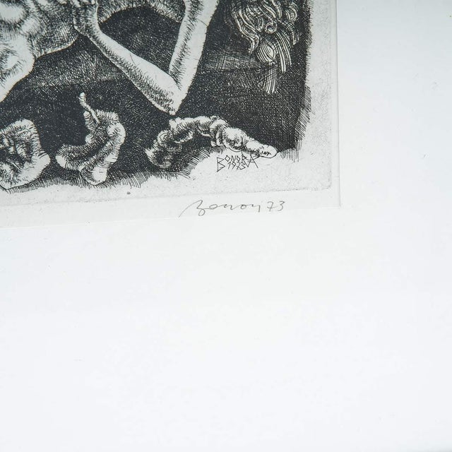 Bonora, Metaphysical Artwork, 1970s, Engraving For Sale - Image 3 of 7
