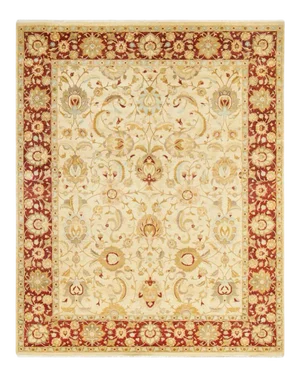 Mogul Collection Hand-Knotted Area Rug - Ivory 8' 4" x 10' 3"