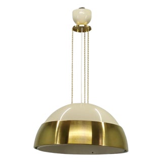 Brass and Lacquered Metal Pendant, Former Czechoslovakia, 1970s For Sale