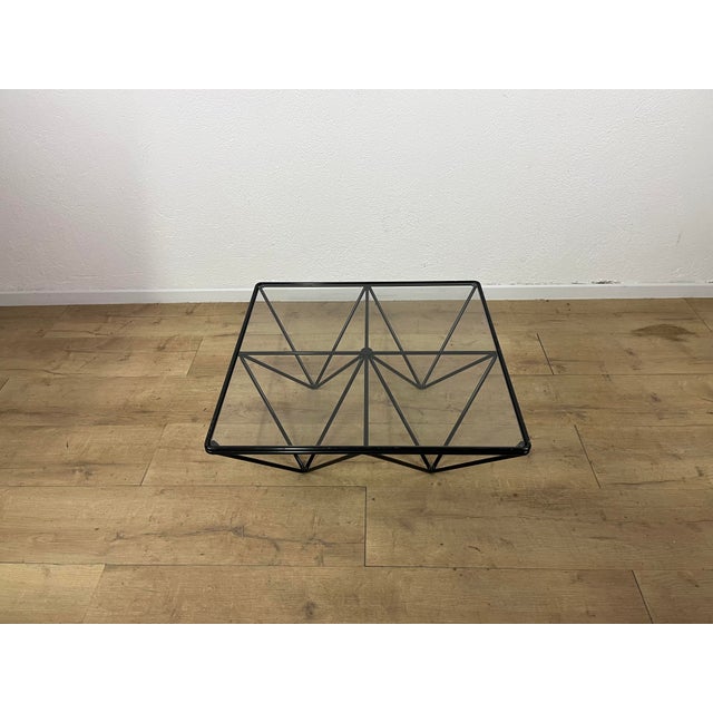 Alanda Square Iron and Glass Coffee Table by Paolo Piva for B&B Italia, 1970s For Sale - Image 3 of 9