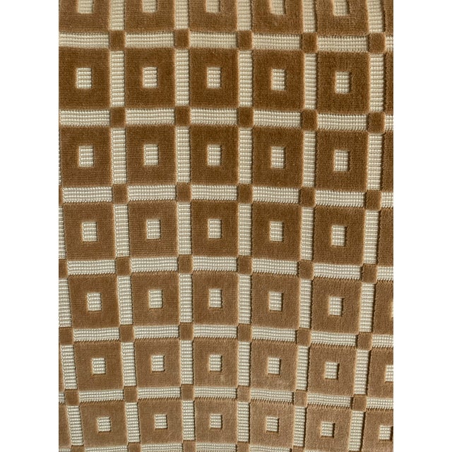 Tan 1930s French Art Deco Chestnut Wood & Silk Dining Chairs - Set of 6 For Sale - Image 8 of 11