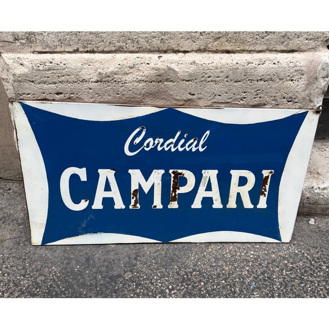 Mid-Century Modern Vintage Cordial Campari Advertising Sign, 1970s For Sale - Image 3 of 8