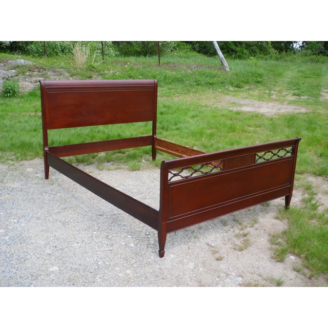 Antique Mahogany Traditional Federal Double Full Size Sleigh Bed Chairish