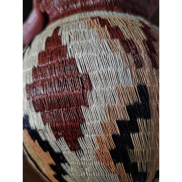 1980s Zulu Handwoven Ilala Palm Basketry Trio, Organic Sculptural Forms For Sale - Image 13 of 16