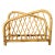 Vintage Coastal Boho Bamboo Rattan Magazine Rack For Sale