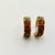 1980s Vintage Boho Chic Baltic Amber & Gold Tone Hoop Pierced Earrings - A Pair For Sale - Image 11 of 12