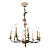 Antique 19th-Century French Botanical Brass 8-Arm Chandelier For Sale