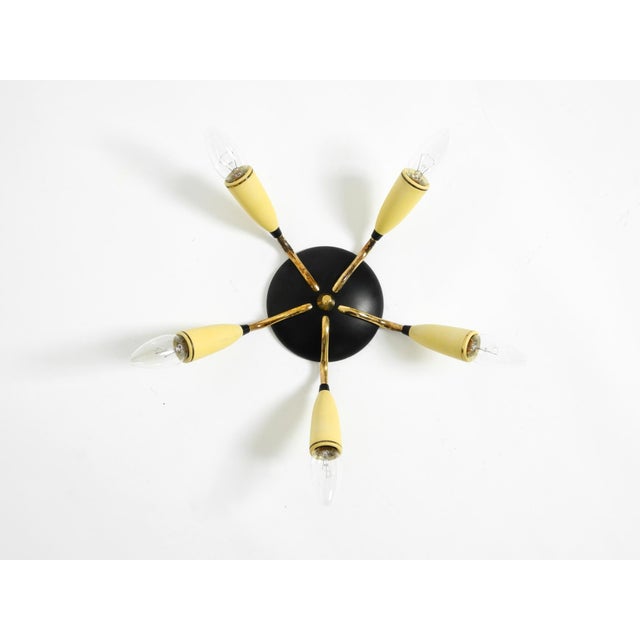 Mid-Century Modern 5-Arm Sputnik Ceiling Lamp, 1950s For Sale - Image 9 of 18