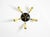 Mid-Century Modern 5-Arm Sputnik Ceiling Lamp, 1950s For Sale - Image 9 of 18