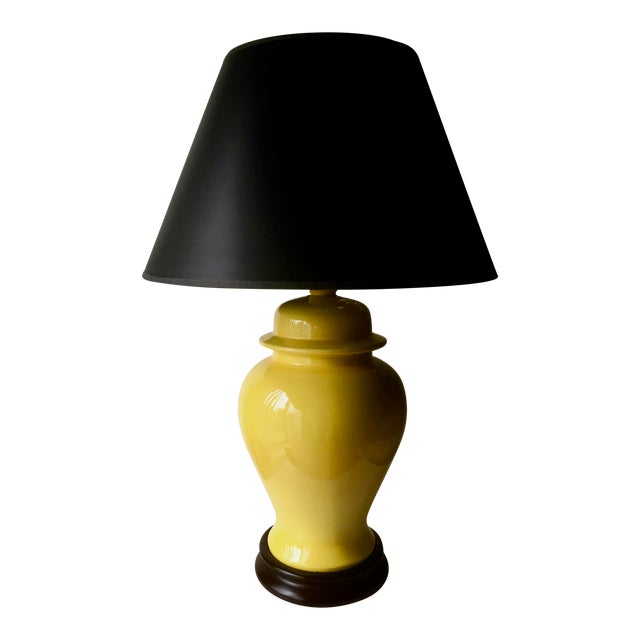 Royal Haeger Yellow Ginger Jar Lamp Chairish