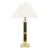 1950s Fredrick Cooper Lucite and Brass Table Lamp With Shade For Sale