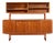 Kurt Østervig Style Mid Century Danish Teak Sliding Door Credenza and Hutch For Sale