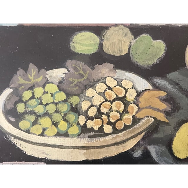 Black Cubist Still Life Gouache by Reid Fancher, 1947 For Sale - Image 8 of 12