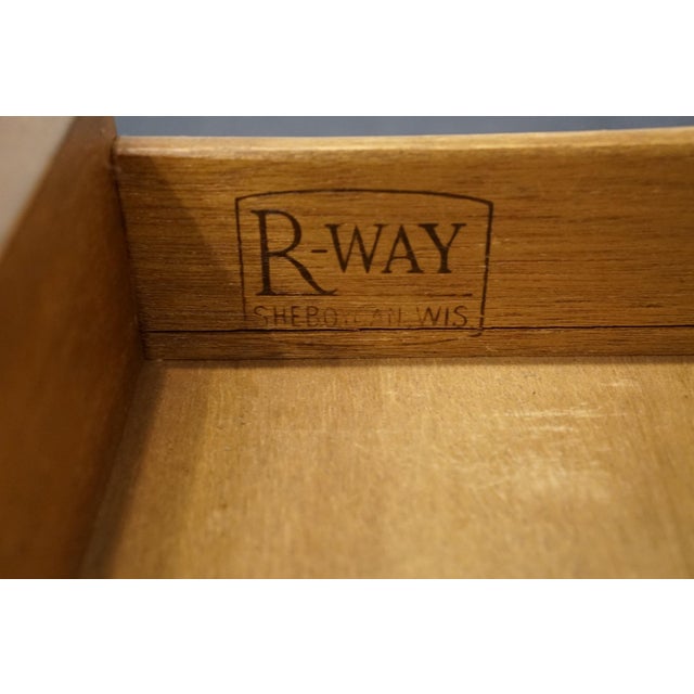 Wood Late 20th Century Rway Furniture of Sheboygan, Wi Solid Mahogany Traditional Style 73" Executive Office Desk For Sale - Image 7 of 12