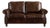 English Rolled Arm Love Seat - Dark Brown Leather For Sale