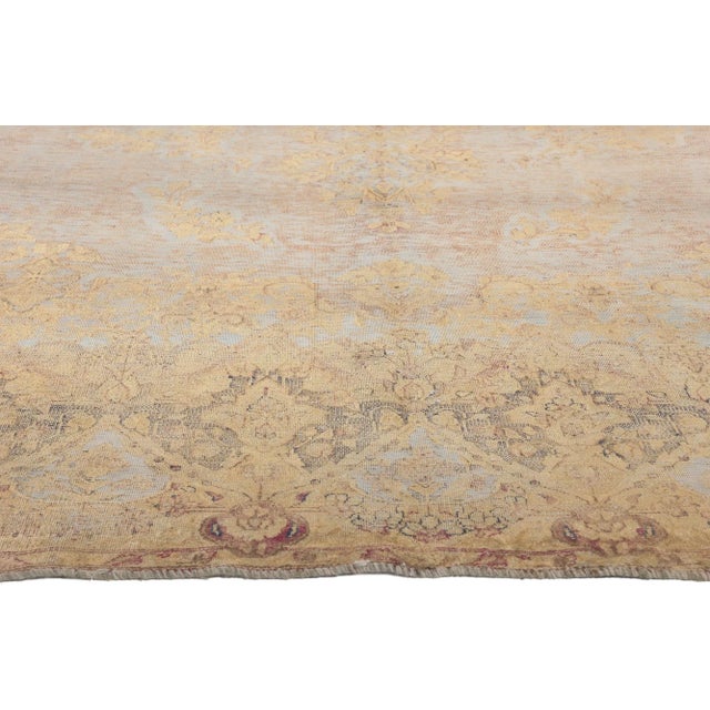 Mid 20th Century French Industrial Vintage Turkish Rug - 09'07 X 13'04 For Sale - Image 4 of 9