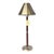Ralph Lauren Home Brass & Leather Candlestick Buffet Lamp For Sale
