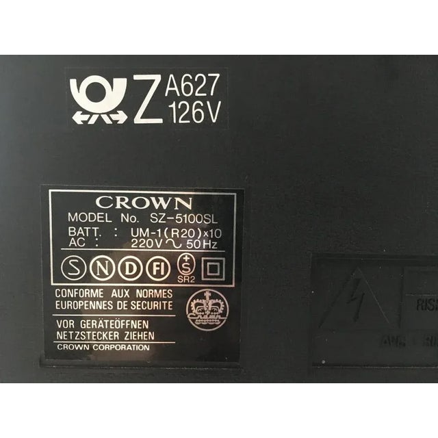 Crovn Radio & Stereo with Cassette Recorder, 1980s For Sale - Image 12 of 18