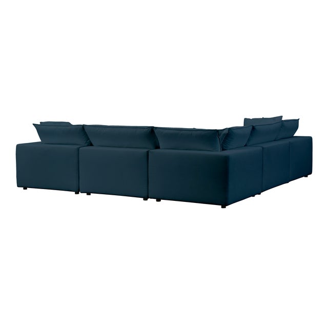 2020s Cali Navy Performance Fabric Modular L-Sectional For Sale - Image 5 of 6