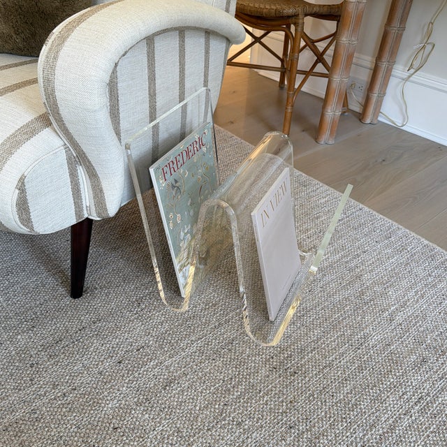 Acrylic Magazine Rack by Interlude Home For Sale In New York - Image 6 of 8