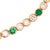 Contemporary 7 Carat Diamond and Emerald Bezel Set 14k Gold Tennis Bracelet For Sale - Image 3 of 8
