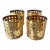 Vintage Gold Cannella Rattan Rocks Glasses by Culver - Set of 4 For Sale