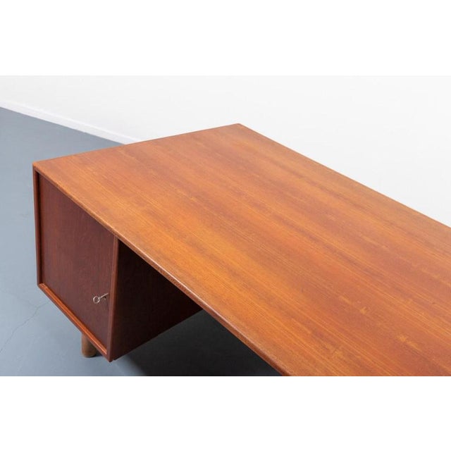 1950s Modern Danish Architectural Teak Desk, 1950s For Sale - Image 5 of 17