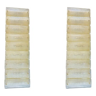 Italian Diamanté Murano Glass and Brass Wall Lights by Simoeng, Set of 2 For Sale