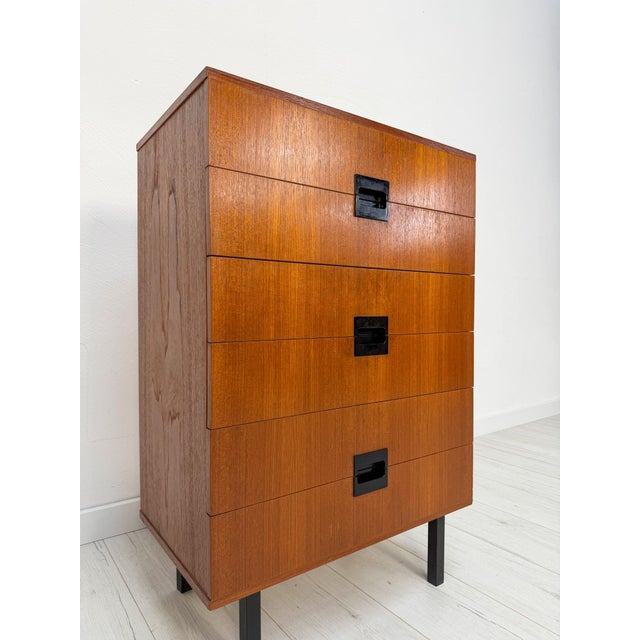 Mid-Century Teak Dresser in the style of Cees Braakman, 1960s For Sale - Image 4 of 9