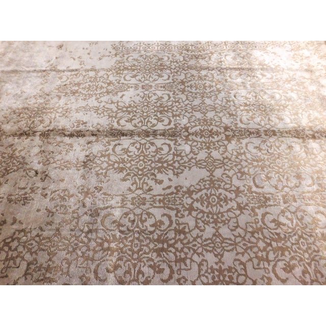 Hand Knotted Bamboo Silk Rug. 8'1"x 10'1" For Sale - Image 13 of 18