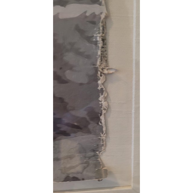 Wood Early 18th Century Hand Painted Wallpaper Archival Frame For Sale - Image 7 of 12