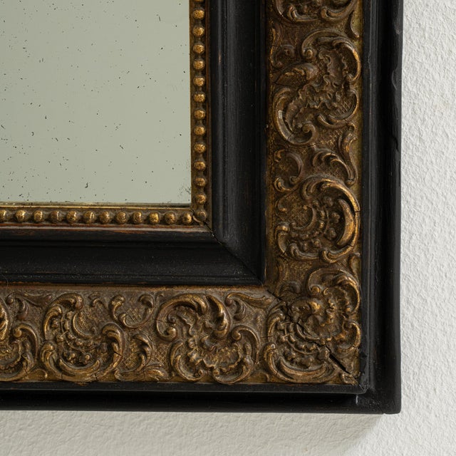 19th Century 19th Century France Gold Wood Mirror For Sale - Image 5 of 7