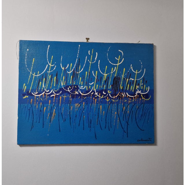 Carlo Monti, Landscape, 1970s, Oil on Canvas For Sale - Image 3 of 6