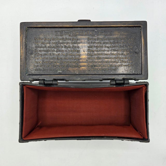 Metal Iron Art Denmark Bronze Jewelry Box King Valdemar Dannebrog Casket c.1940 For Sale - Image 7 of 10