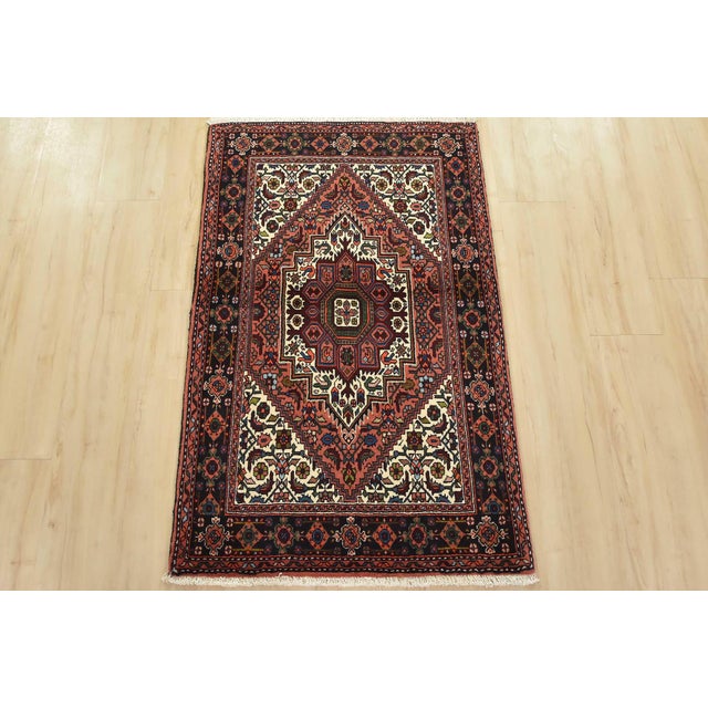 Tribal Goltogh Rug 2’6” X 4′ Red Wool Vintage Traditional Hand-Knotted Carpet For Sale - Image 3 of 10