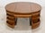 Metal Victorian Oval Partners Desk in Walnut For Sale - Image 7 of 14