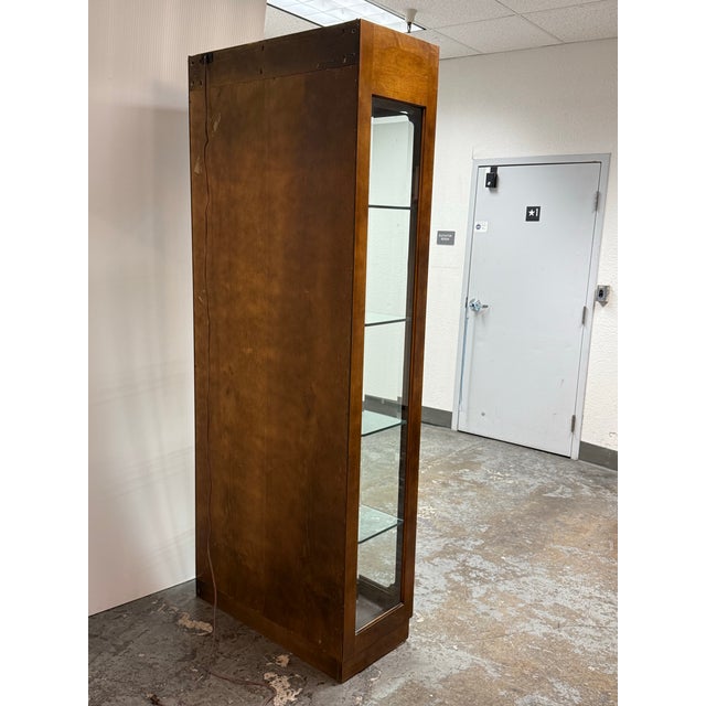 Campaign Style Curio Display Cabinet, Vintage For Sale In San Francisco - Image 6 of 12