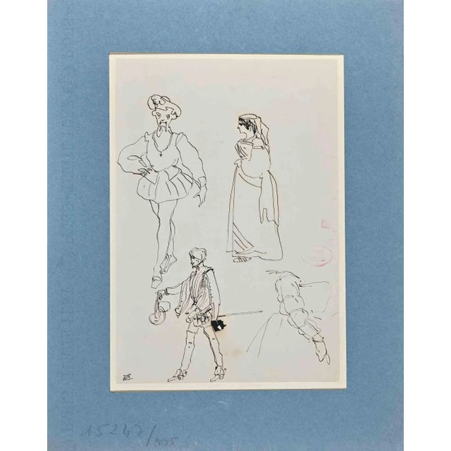 Eugène Giraud, Portraits, Original Drawing on Paper, Late 19th-Century For Sale - Image 3 of 3