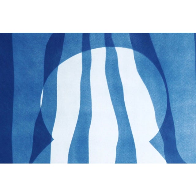 2020s 2025, Desert Modernim Inspiration, Monotype in Indigo Blue, Cyanotype on Watercolor Paper by Kind of Cyan For Sale - Image 5 of 8