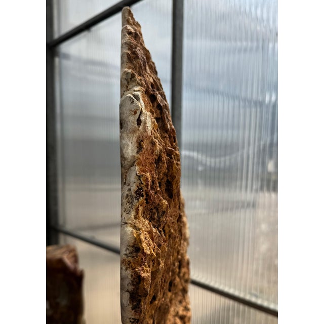 Red Jasper Stone Sculpture by Xyleia Petrified Wood For Sale - Image 4 of 7