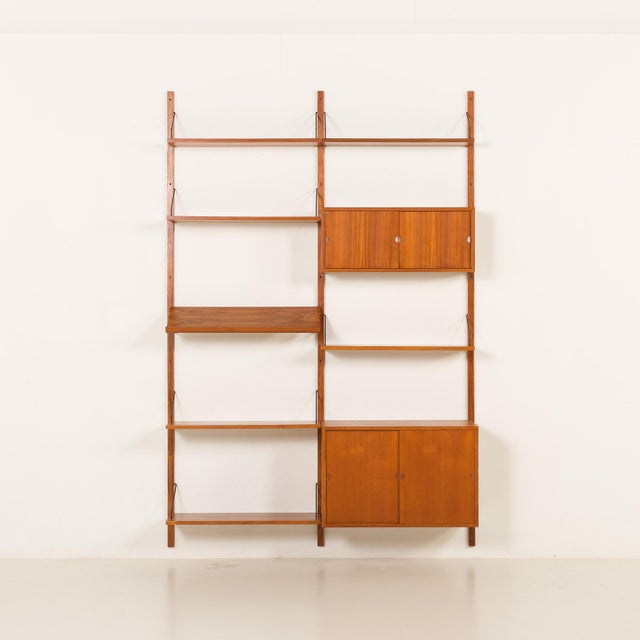 Cado Vintage High Teak Wall Unit by Poul Cadovius for Cado, 1960s For Sale - Image 4 of 18